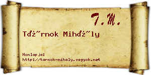 Tárnok Mihály névjegykártya