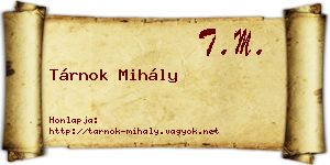 Tárnok Mihály névjegykártya