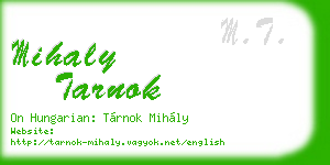 mihaly tarnok business card